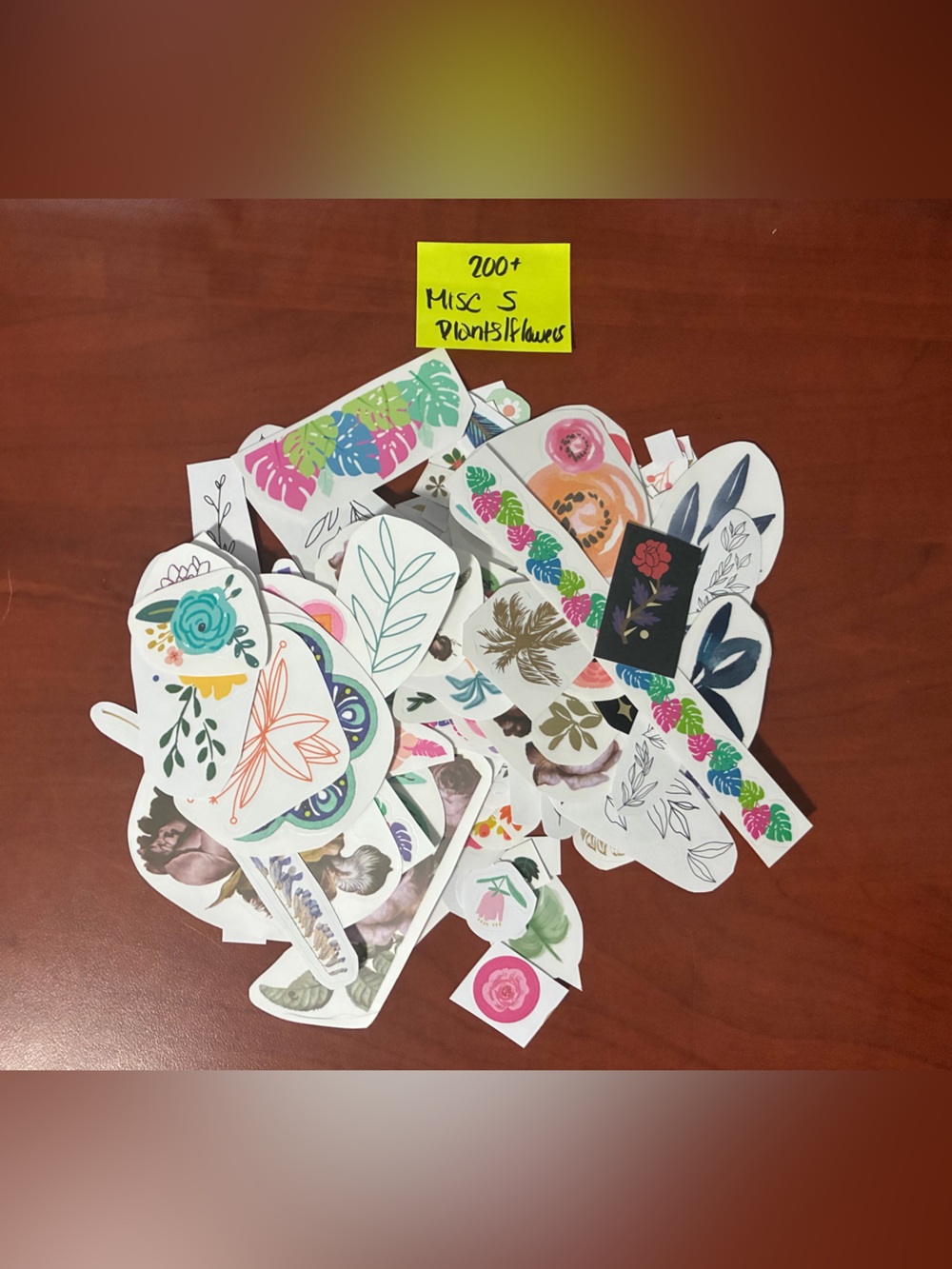 Assorted Floral and Leaf Party Stickers from the Happy Planner-